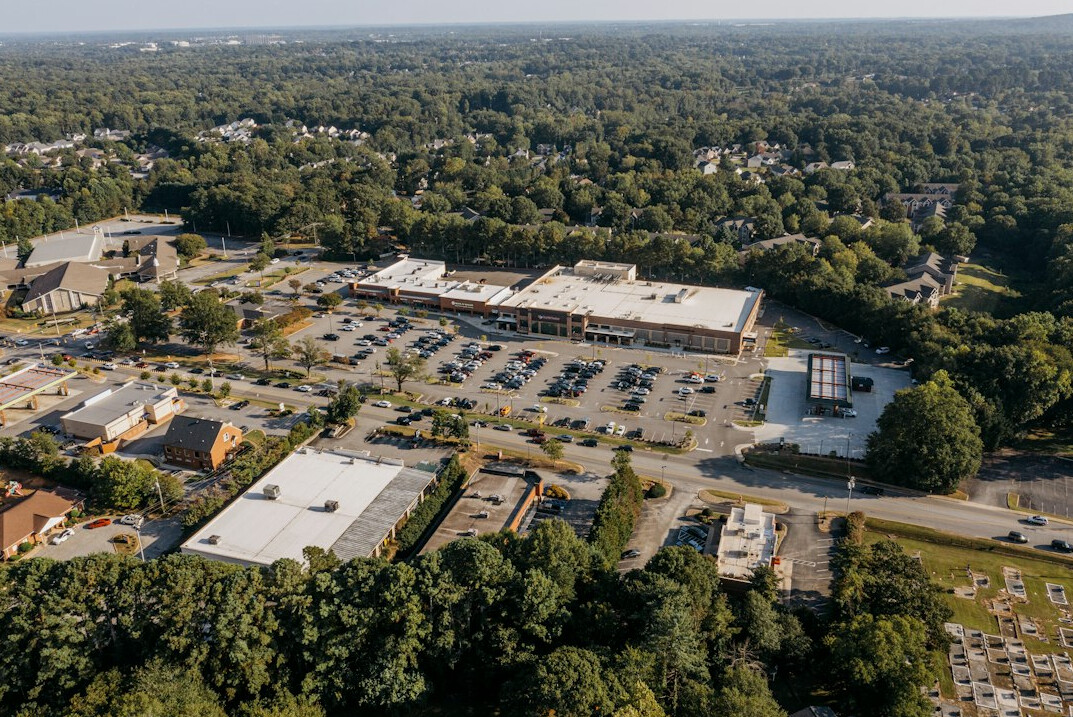 suburban shopping center exterior